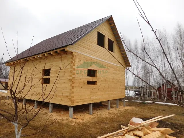 Строительство дома из бруса по проекту ДБ 96 в Заокском районе д. Никоновка, фото 28 из 30