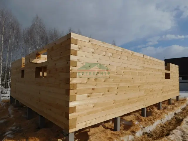 Строительство дома из бруса по проекту ДБ 96 в Заокском районе д. Никоновка, фото 9 из 30