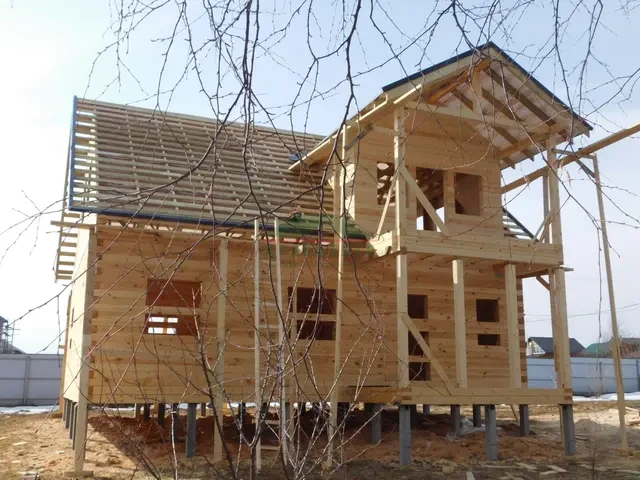 Строительство дома из бруса по проекту ДБ 96 в Заокском районе д. Никоновка, фото 20 из 30