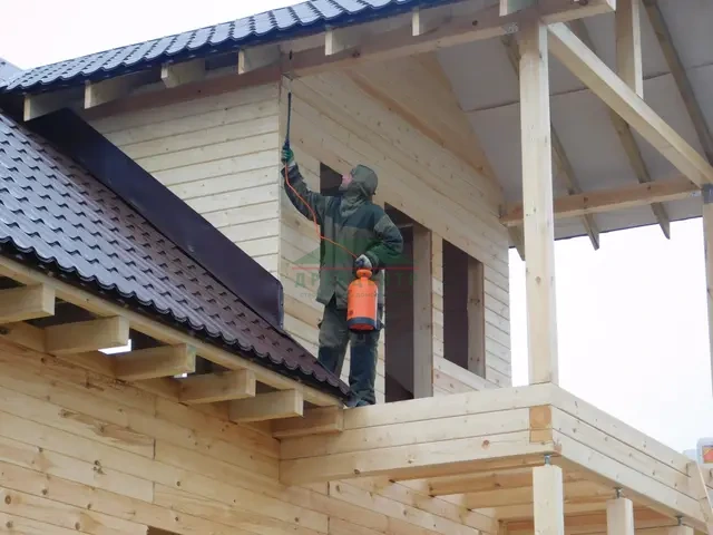 Строительство дома из бруса по проекту ДБ 96 в Заокском районе д. Никоновка, фото 29 из 30
