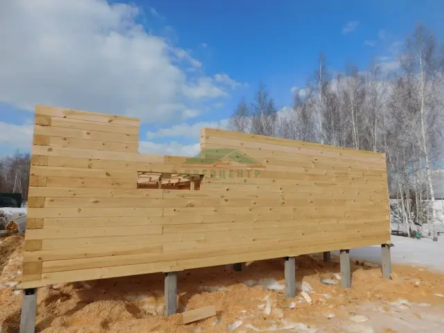 Строительство дома из бруса по проекту ДБ 96 в Заокском районе д. Никоновка, фото 10 из 30